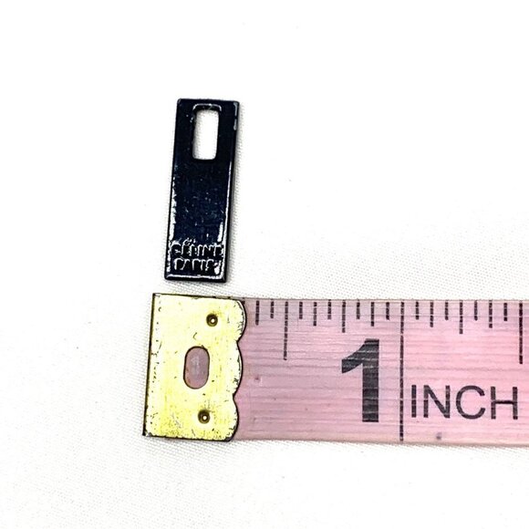 CELINE Paris Authentic Replacement Zipper Pull Dark Silver Metal 0.75"L - Picture 10 of 11